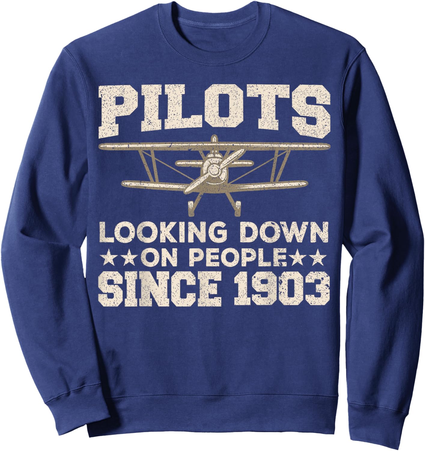 Cool Pilot Women Aircraft Pilot Airplane Flying Sweatshirt - Sweatshirt | Navy