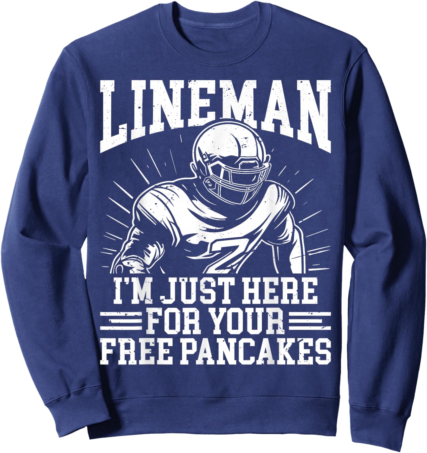 Offensive Lineman Gloves O Line American Football Player Sweatshirt - Sweatshirt | Navy