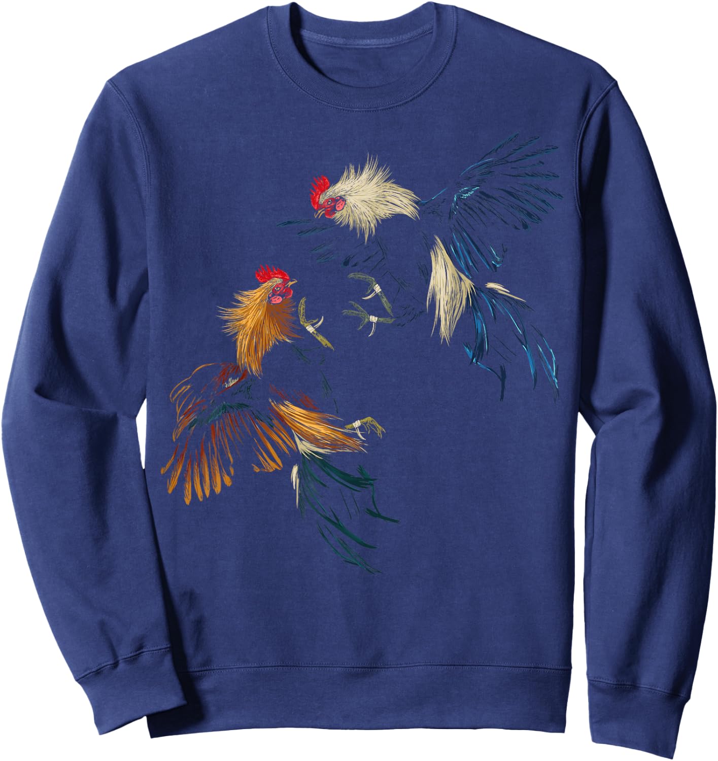 Peleas De Gallos Cockfighter Game Fowl Cockfighting Rooster Sweatshirt - Sweatshirt | Navy