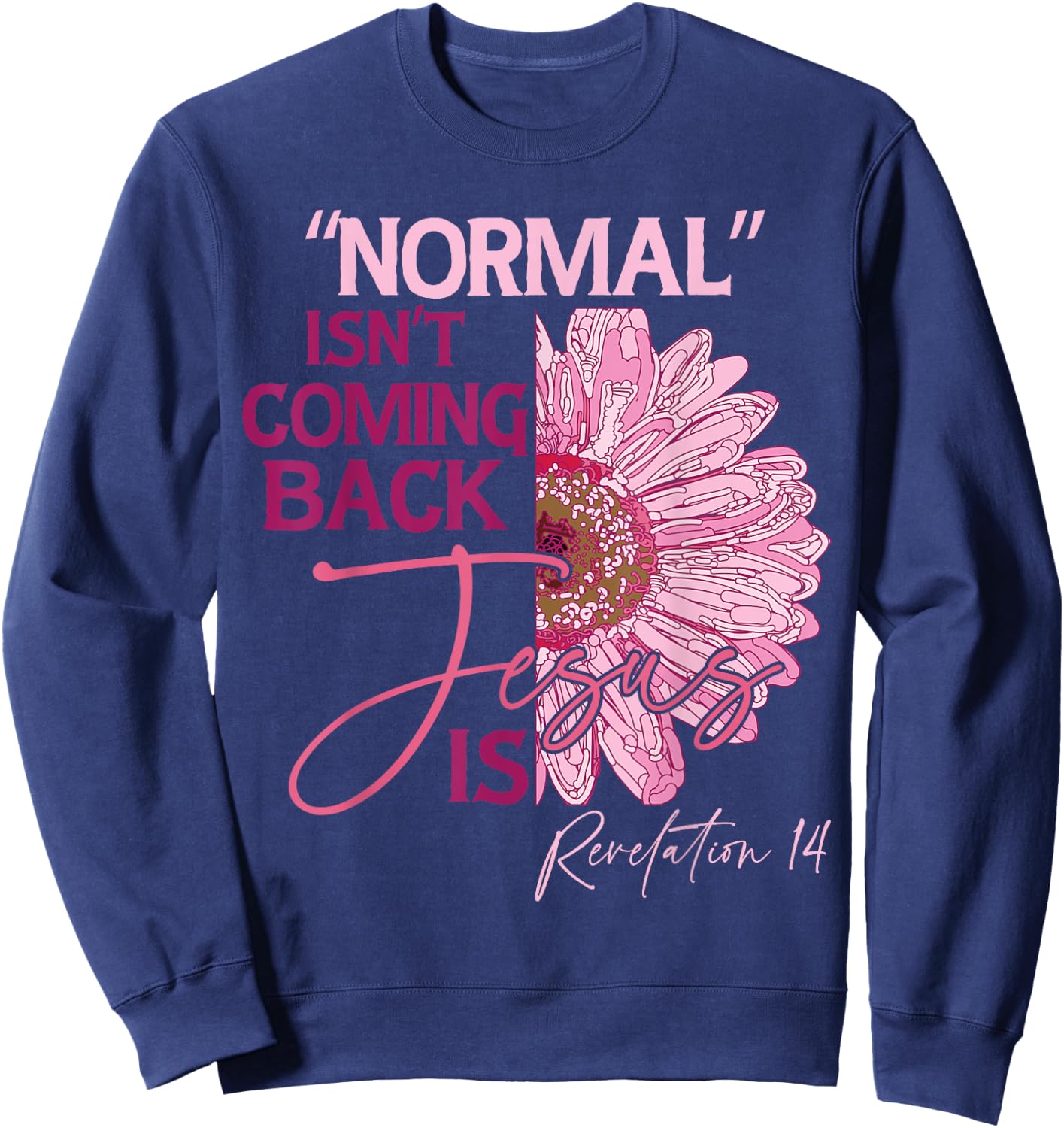 Normal Isn't Coming Back Jesus Is Sweatshirt - Sweatshirt | Navy