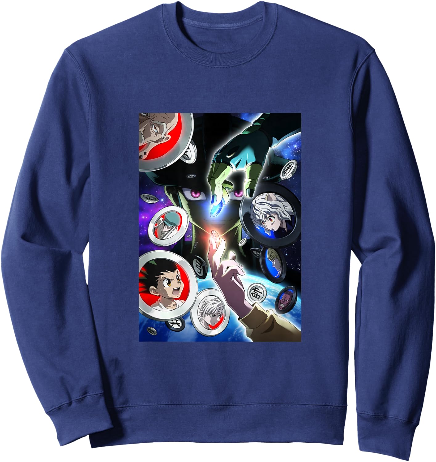 Hunter X Hunter Characters and Coin Sweatshirt - Sweatshirt | Navy