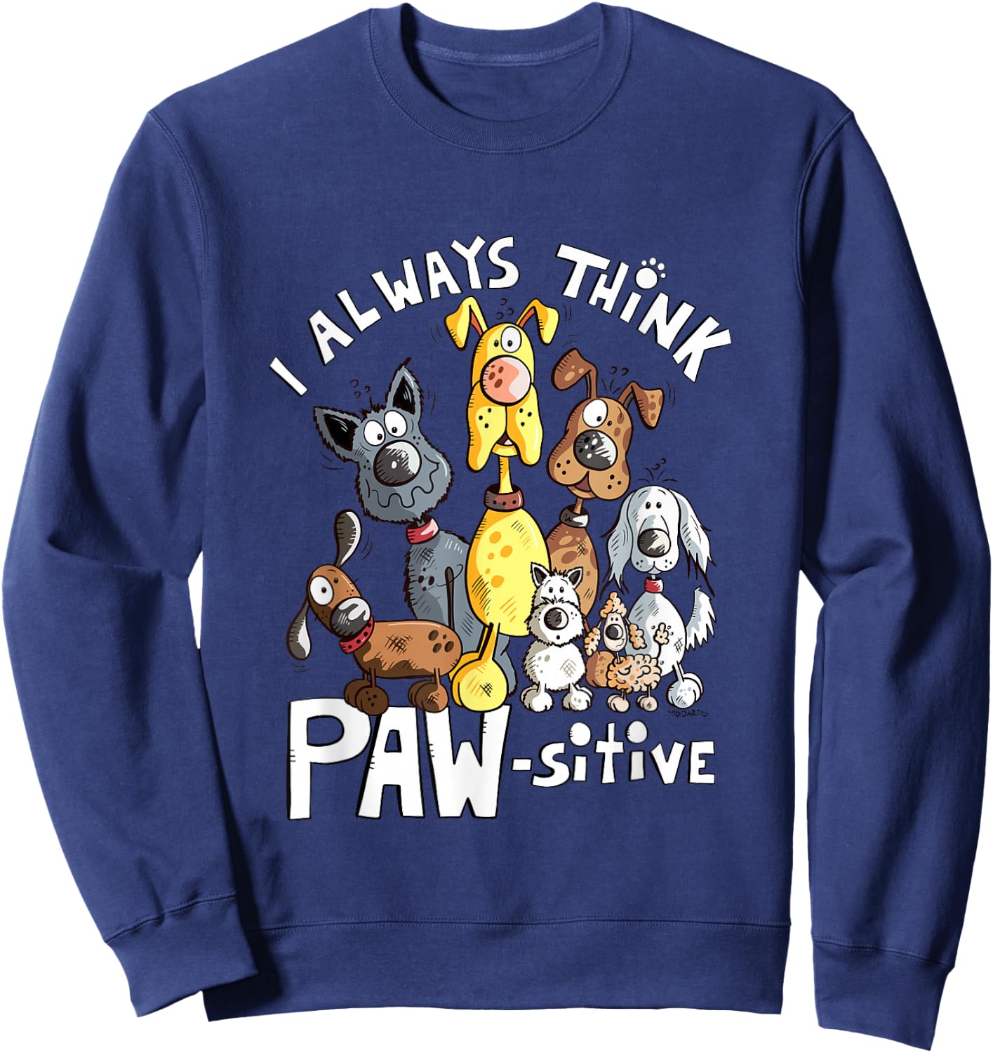 Colorful Dog Stack I Dog Team Sweatshirt - Sweatshirt | Navy