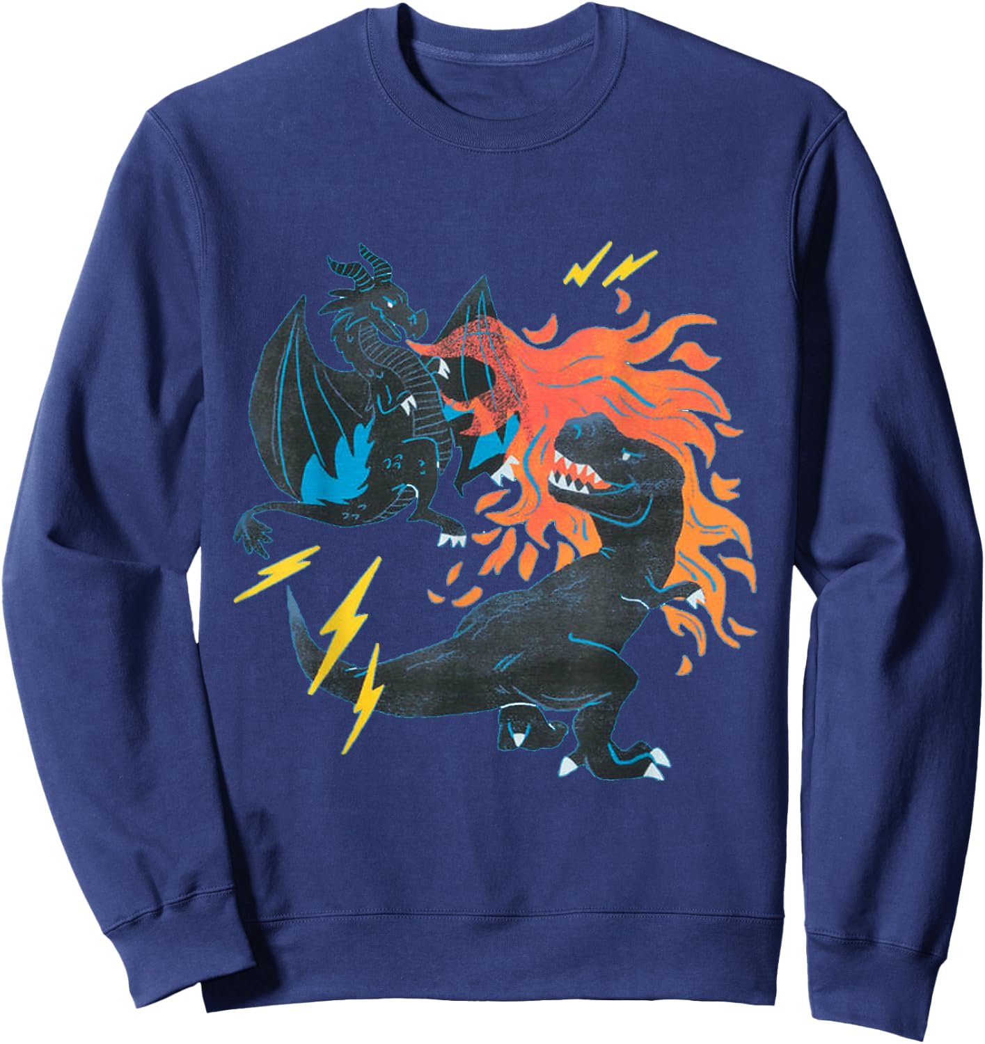 Knight Boy Dinosaurs and Dragons Sci fi Sweatshirt - Sweatshirt | Navy