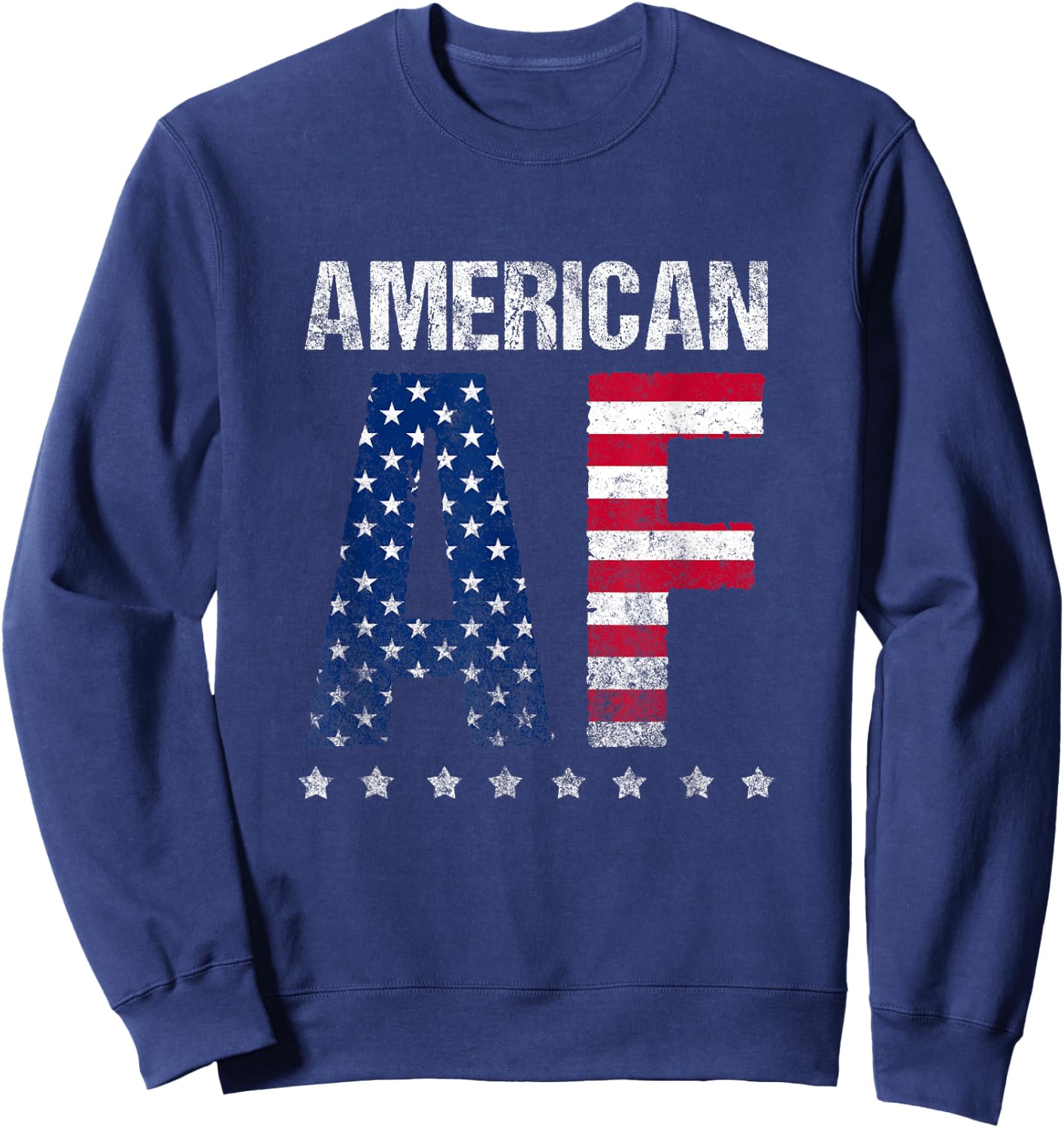 American af 4th of july funny novelty design for merica Sweatshirt - Sweatshirt | Navy