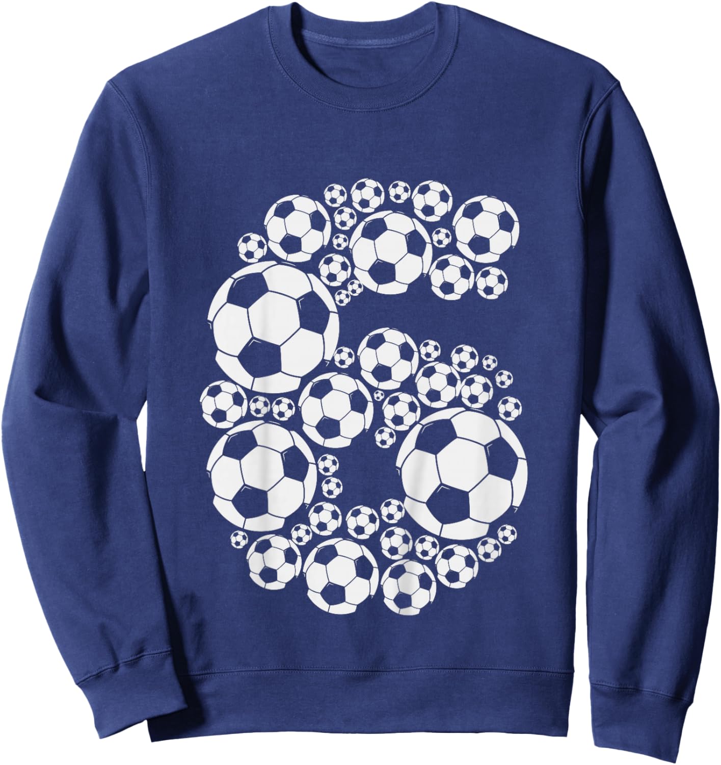 Kids Graphic Soccer 6Th Birthday Boys 6 Years Sweatshirt - Sweatshirt | Navy