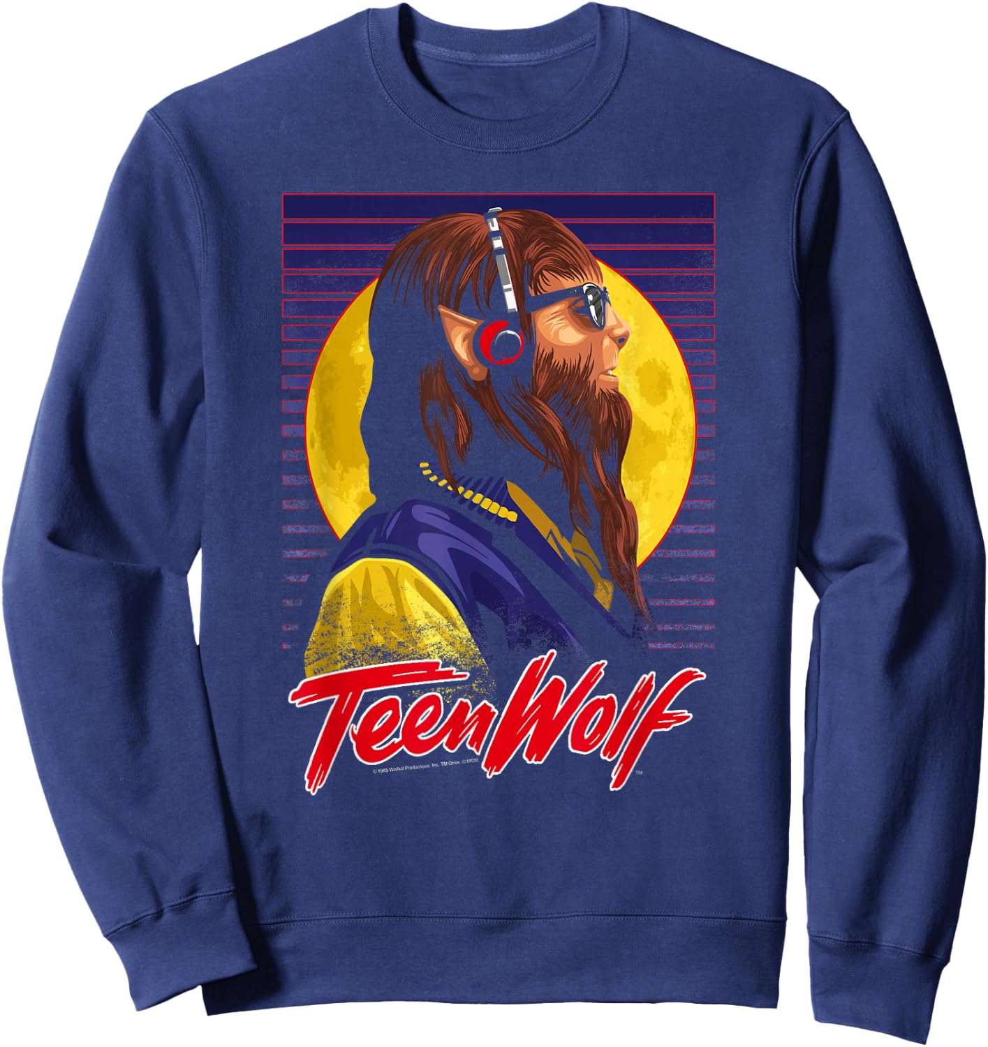 Teen Wolf Headphone Wolf Sweatshirt - Sweatshirt | Navy