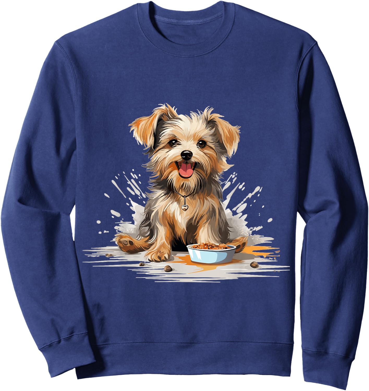 Morkie Dog Breed Pet Cute Graphic Sweatshirt - Sweatshirt | Navy