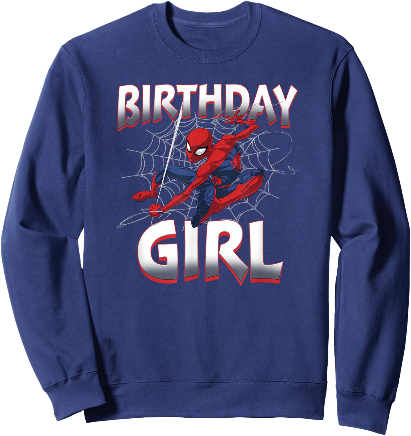 Marvel Spider-Man Birthday Girl Web Slinger Sweatshirt - Sweatshirt | Navy