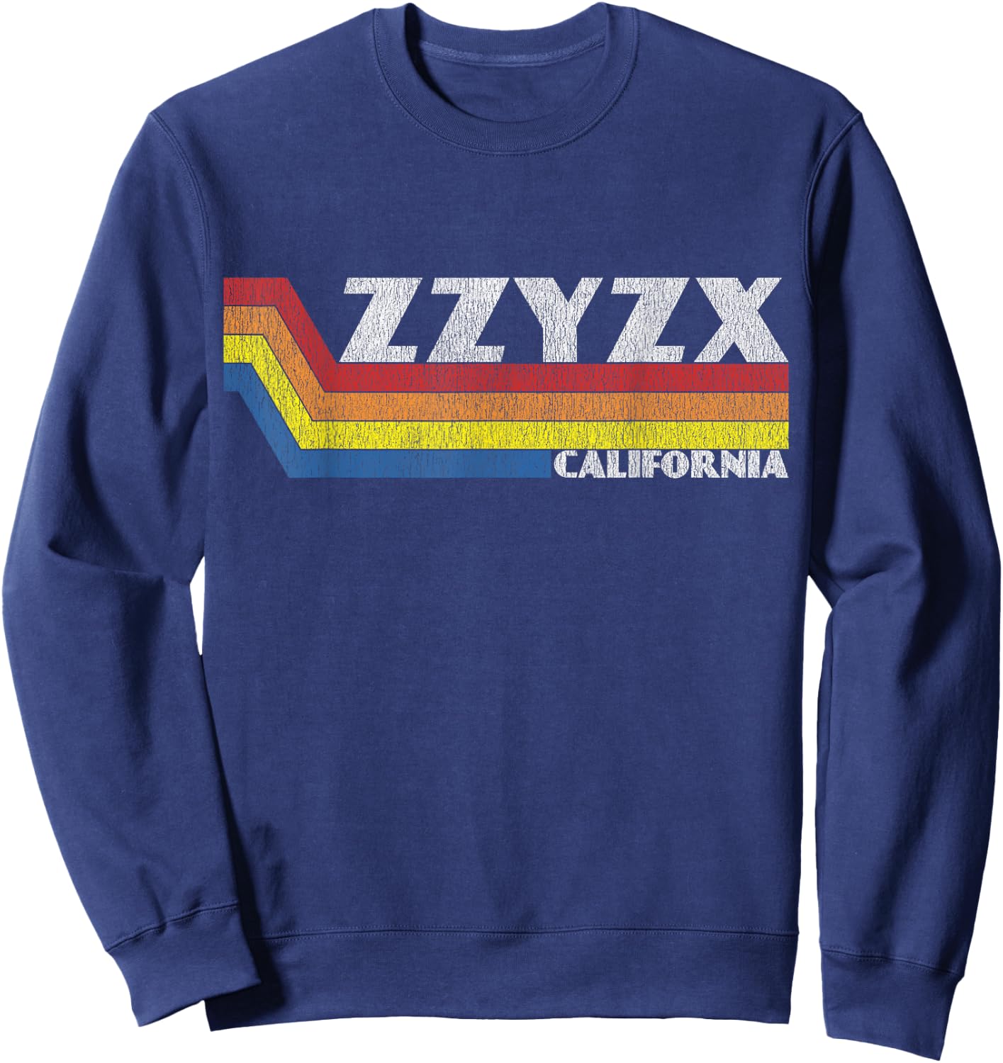 Funny California Gift Retro Weird Souvenir Zzyzx California Sweatshirt - Sweatshirt | Navy