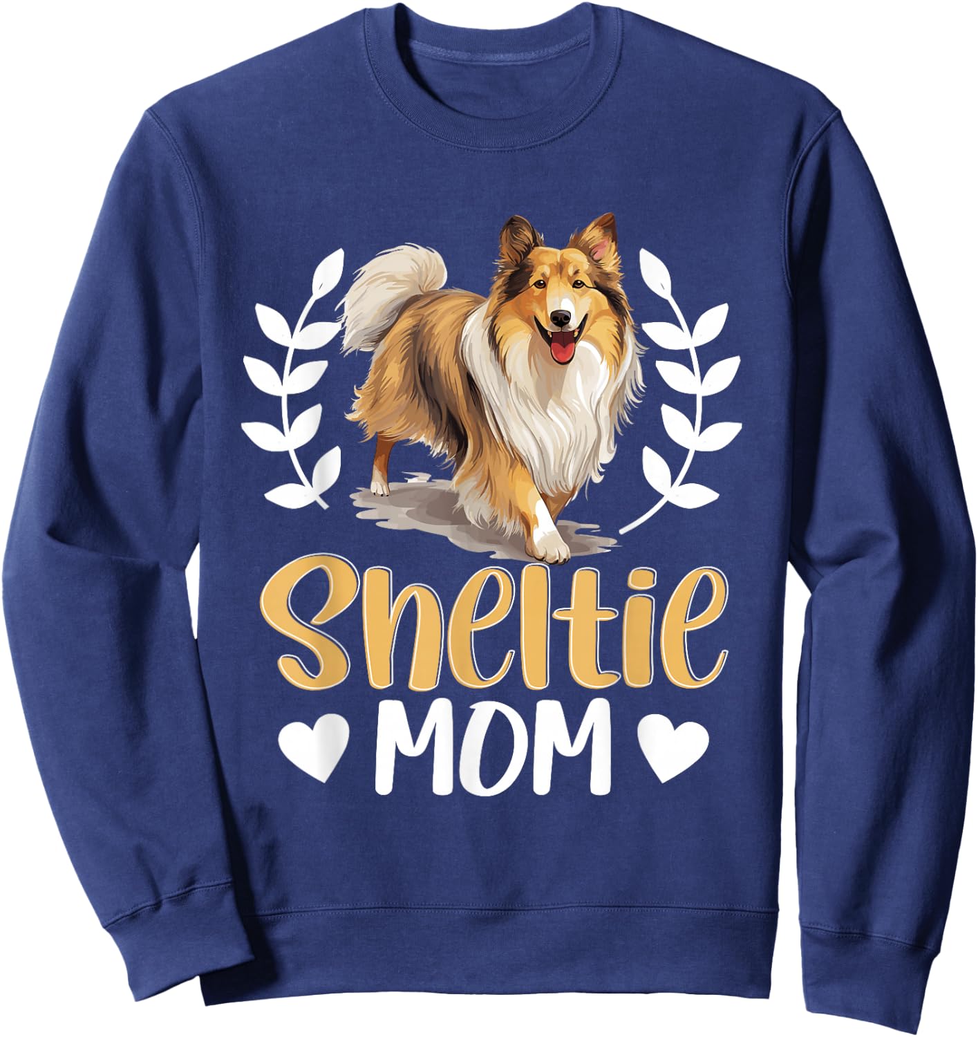 Shetland Sheepdog Dog Sheltie - Sheltie Mom Sweatshirt - Sweatshirt | Navy