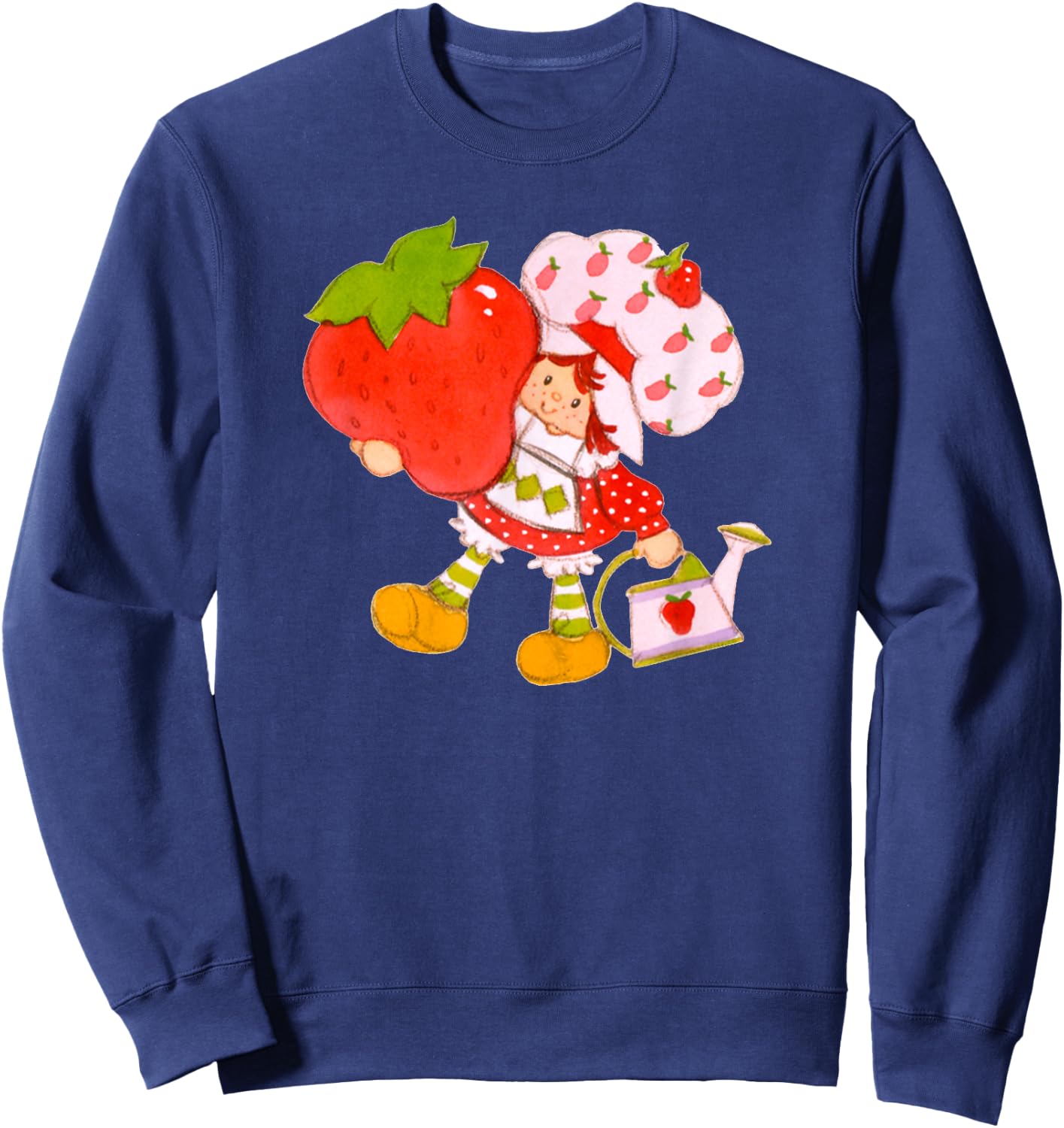 Strawberry Shortcake Classic Vintage Big Strawberry Logo Sweatshirt - Sweatshirt | Navy