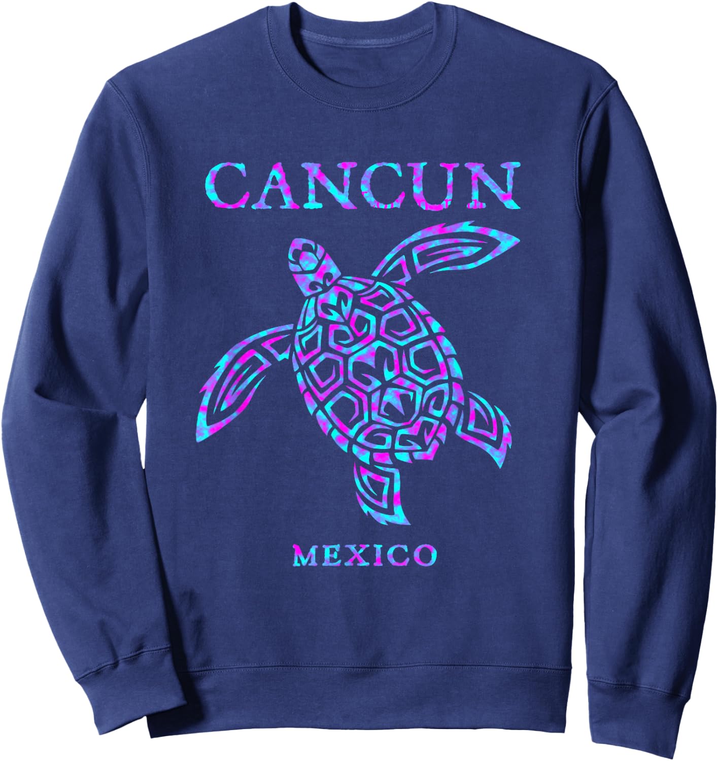 Cancun Mexico Sea Turtle Boys Girls Toddler Souvenir Sweatshirt - Sweatshirt | Navy