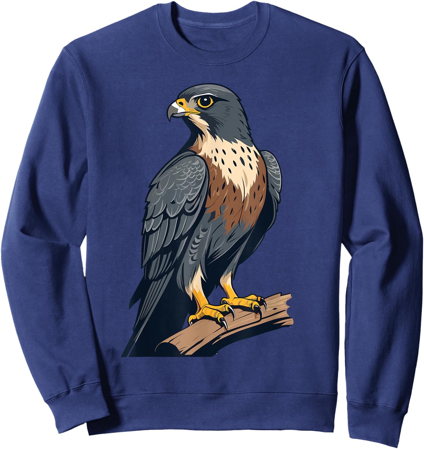 Ventage Peregrine Falcon Graphic: Cute Peregrine Falcon Sweatshirt - Sweatshirt | Navy