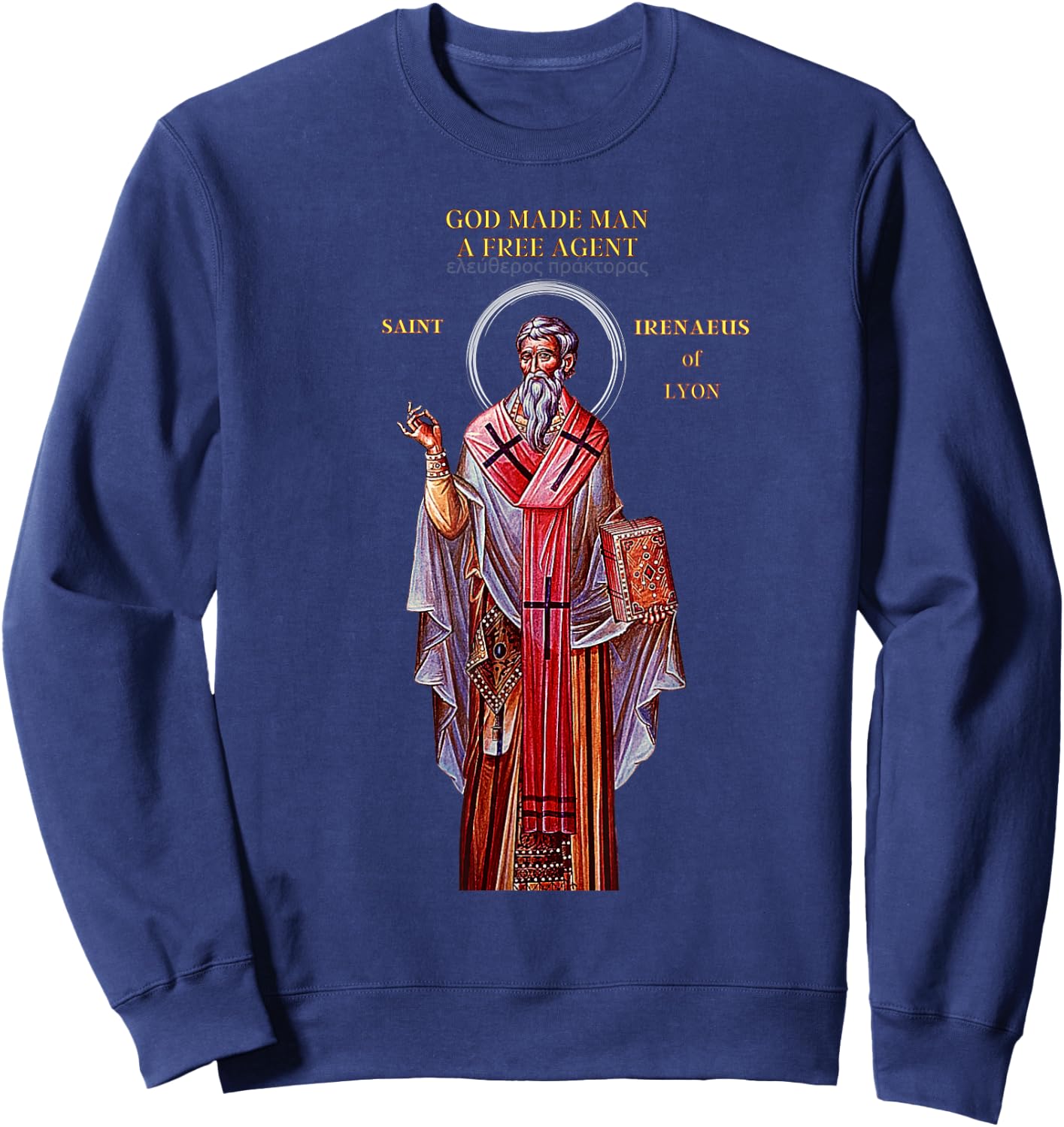 St. Irenaeus Sweatshirt - Sweatshirt | Navy