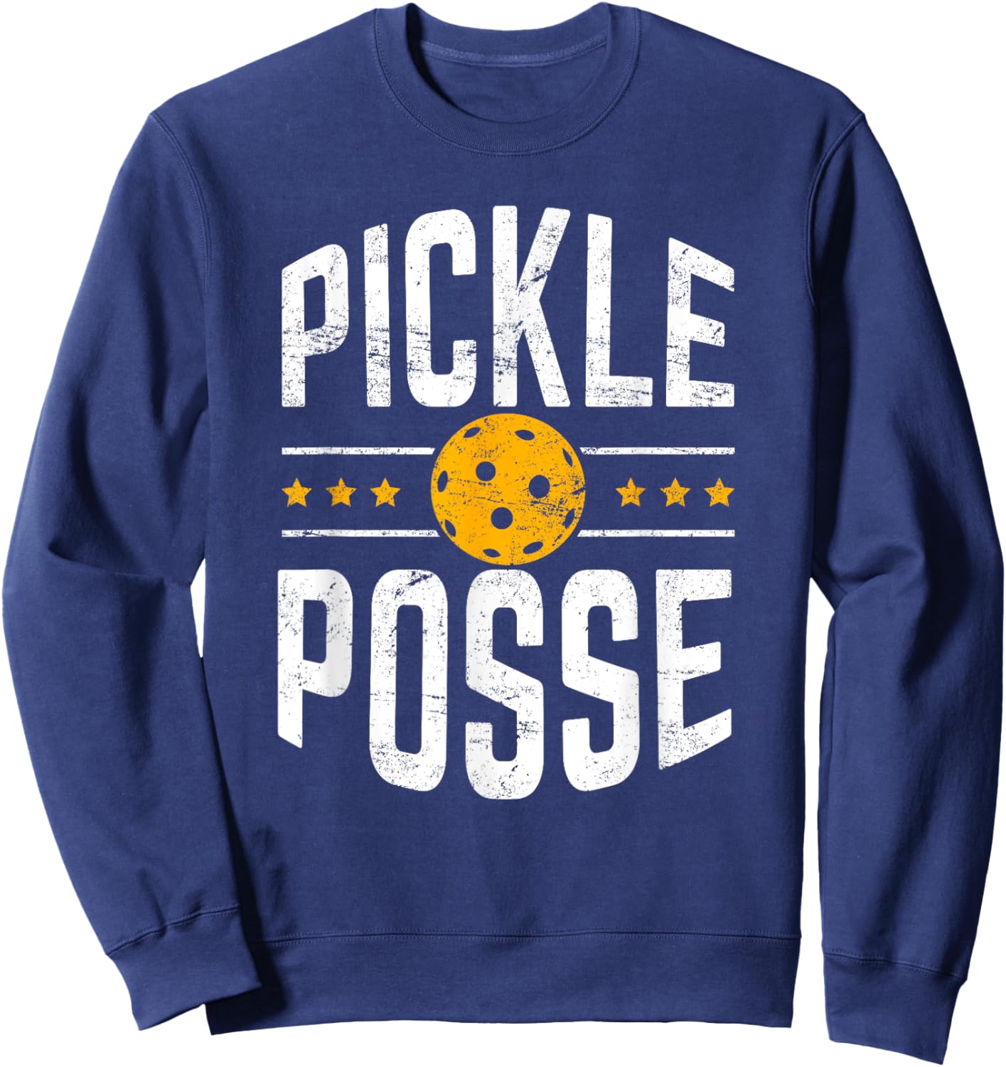 Pickle Posse Funny Pickleball Player Coach Team Sweatshirt - Sweatshirt | Navy