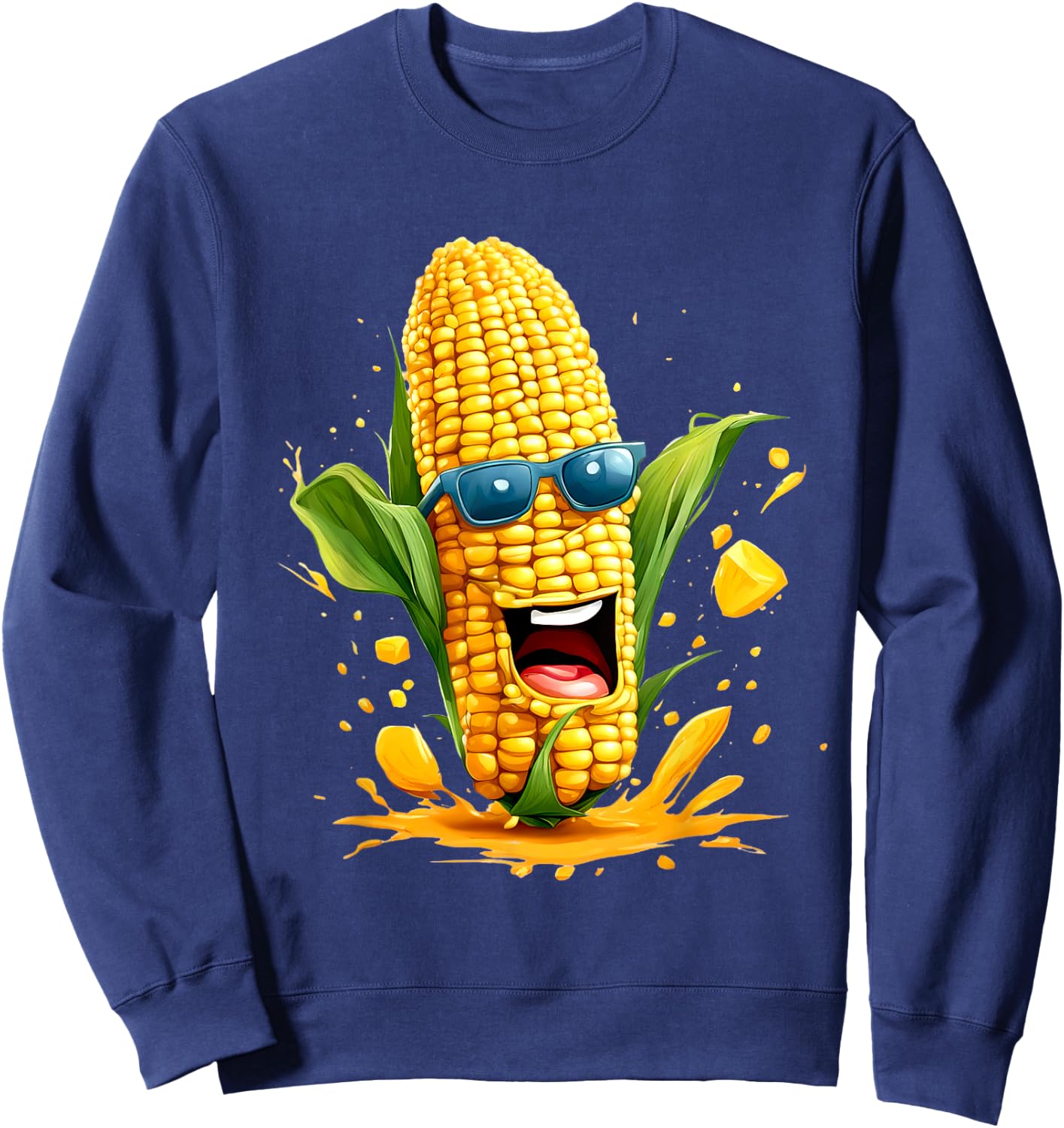 Funny Corn Design For Sweet Corn Men Women Kids Sweatshirt - Sweatshirt | Navy
