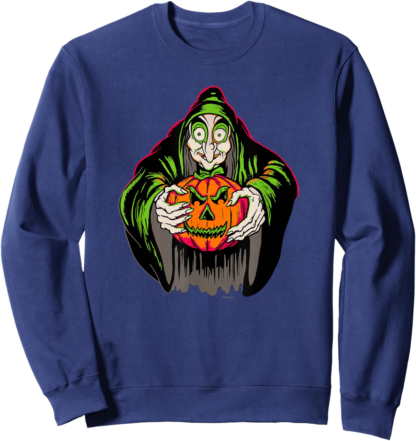 Disney 100 Villains Evil Queen Witch Snow White Halloween Sweatshirt - Sweatshirt | Navy