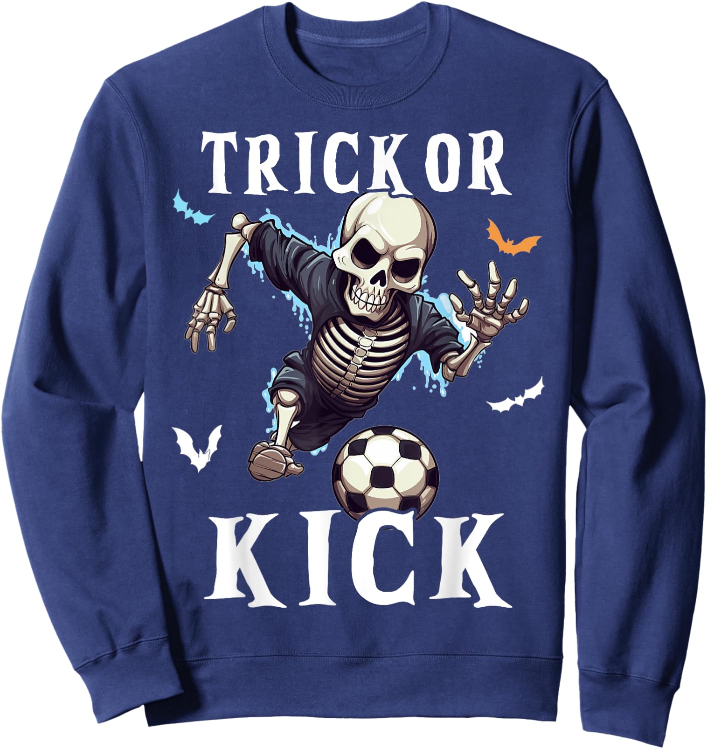 Soccer Skeleton Halloween Soccer Player Halloween Men Boys Sweatshirt - Sweatshirt | Navy