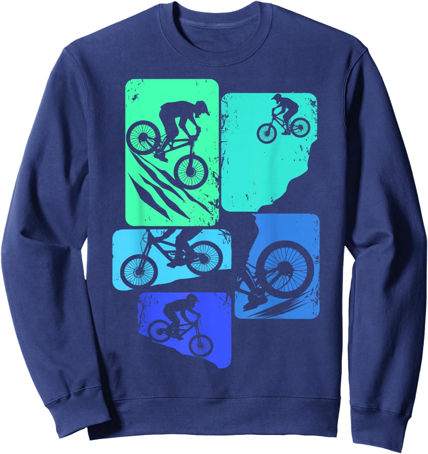 Mountain Bike Downhill Biker MTB Boys Children Sweatshirt - Sweatshirt | Navy