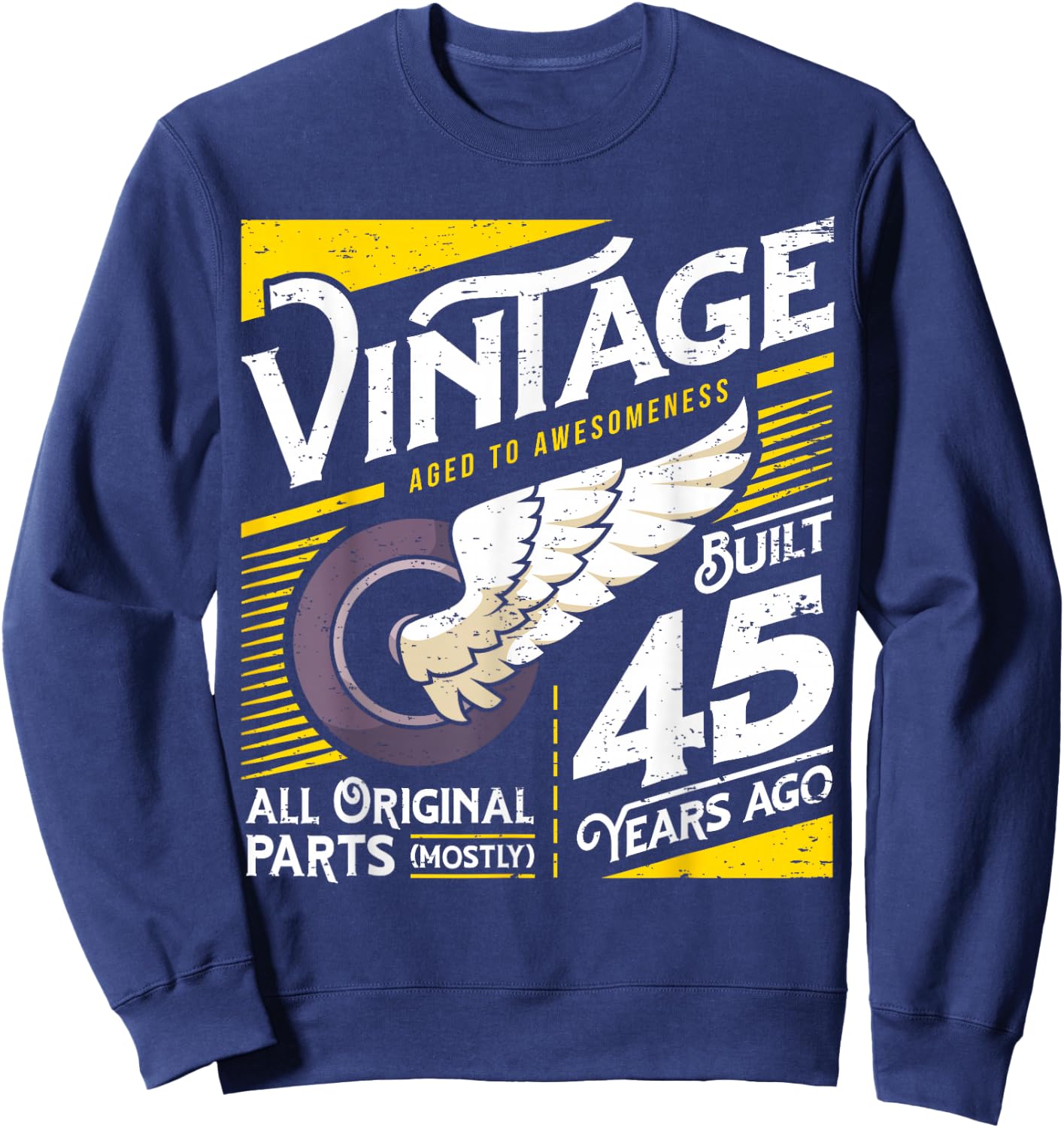 45 Years Vintage 45th Birthday Sweatshirt - Sweatshirt | Navy