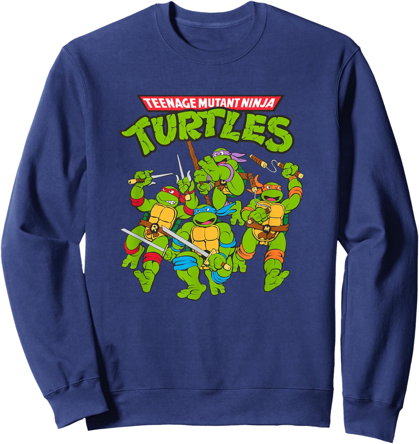 Teenage Mutant Ninja Turtles Classic Vintage Ninja Attack Sweatshirt - Sweatshirt | Navy