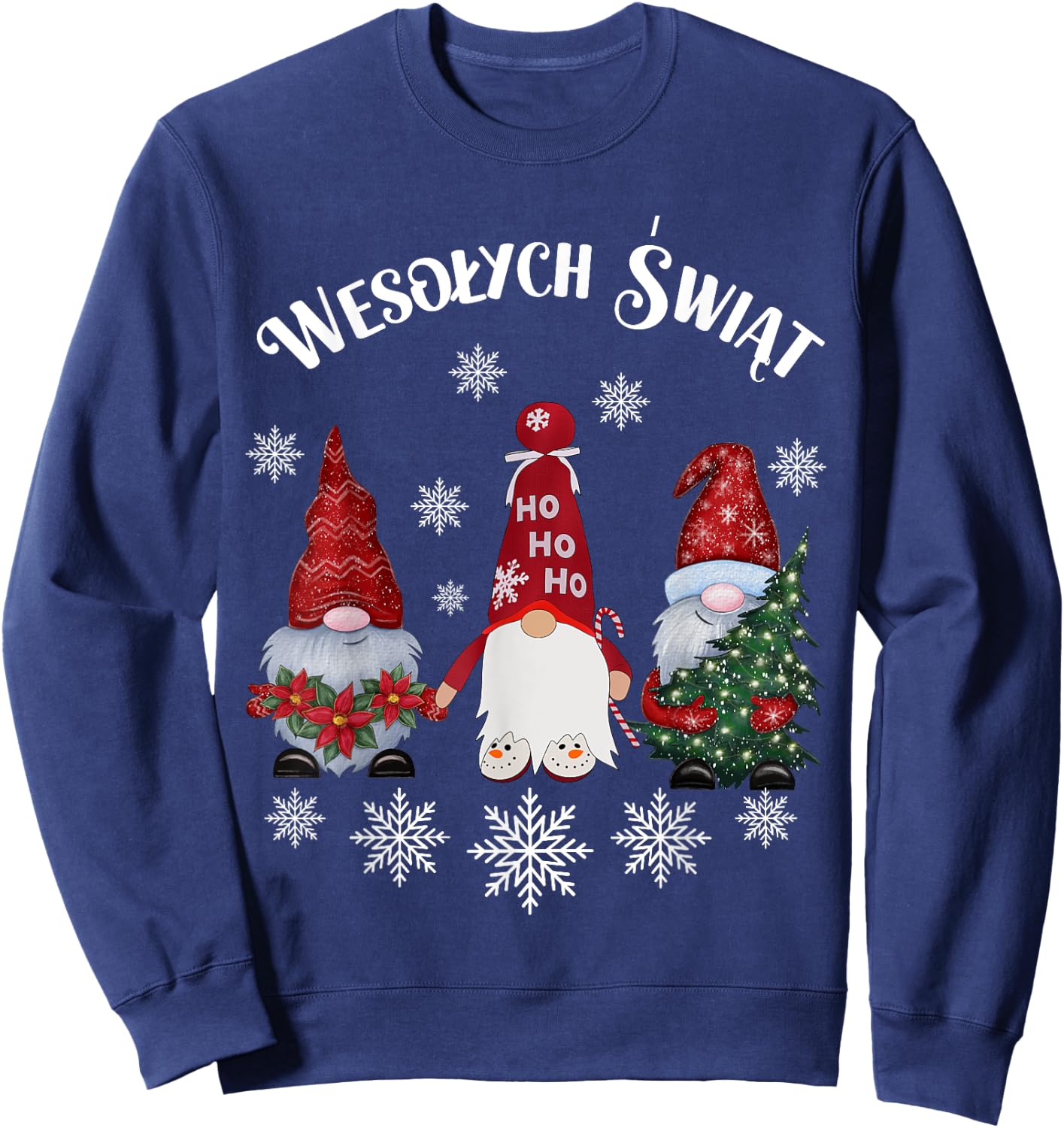 Wesolych Swiat Polish language Merry Christmas Sweatshirt - Sweatshirt | Navy