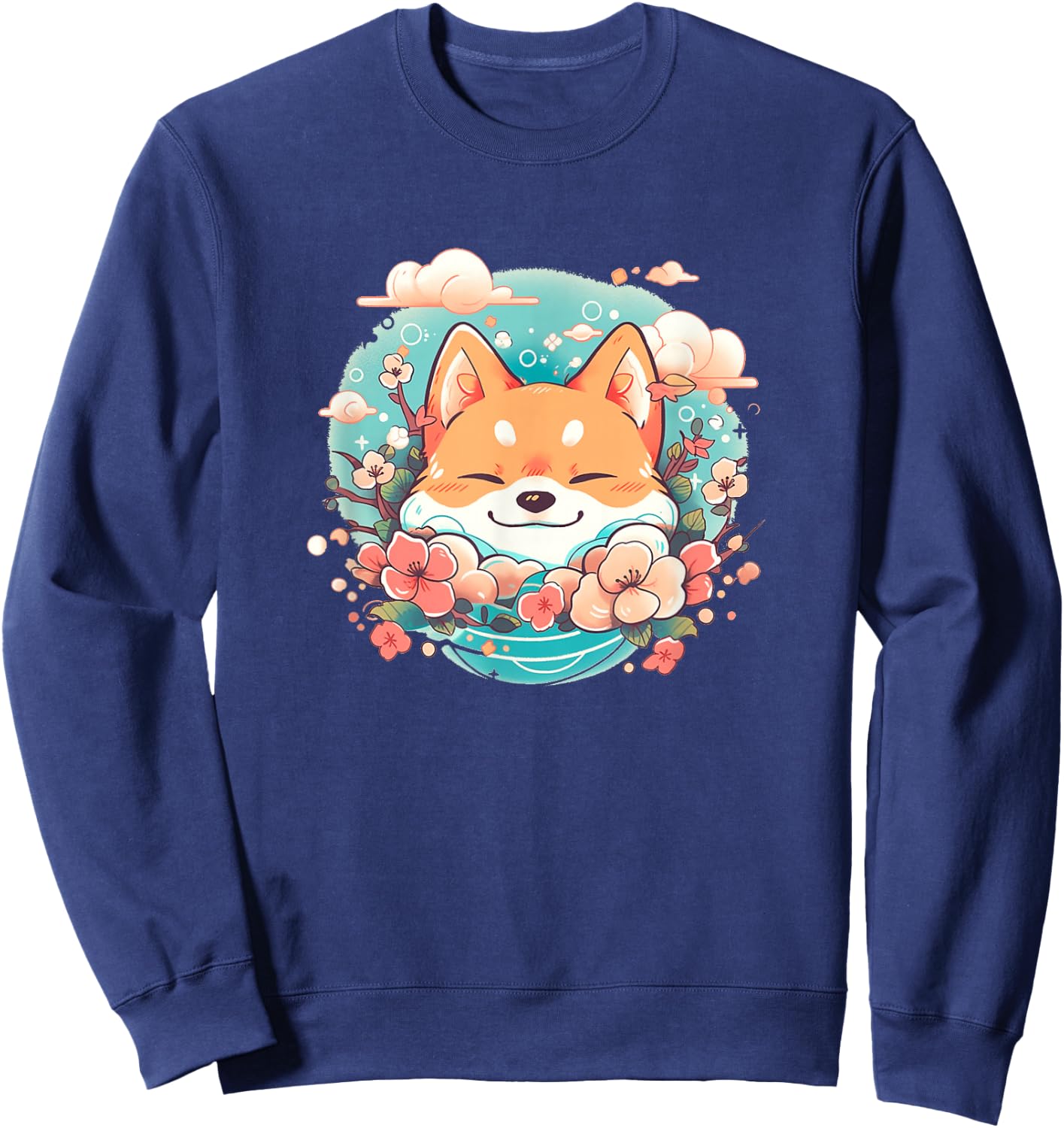 Cute Shiba Inu for Shiba Inu Lover Featuring a Inu Shiba Sweatshirt - Sweatshirt | Navy