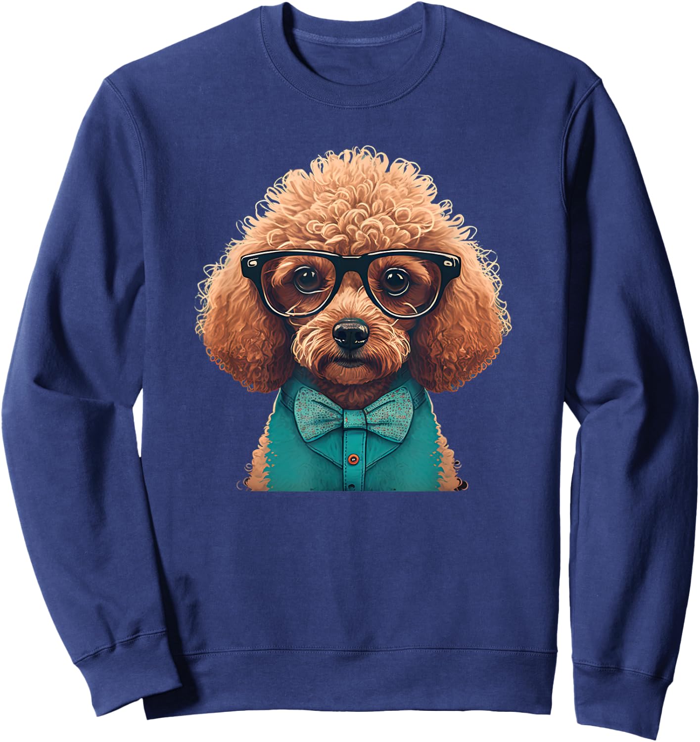 Funny Poodle Dog Miniature Poodle Toy Poodle Hipster Sweatshirt - Sweatshirt | Navy