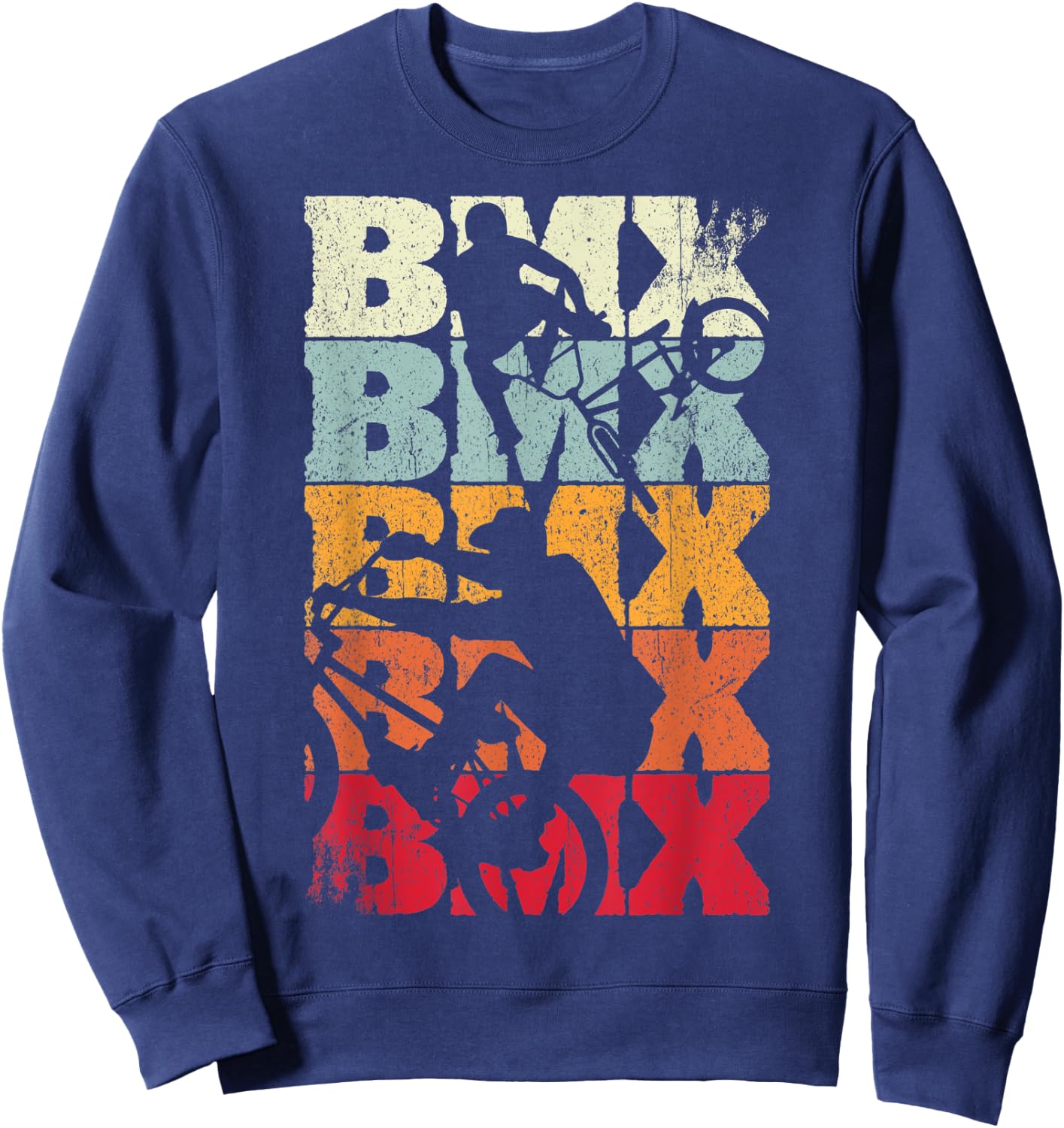 BMX freestyle vintage bike fans boys youth bike BMX Sweatshirt - Sweatshirt | Navy