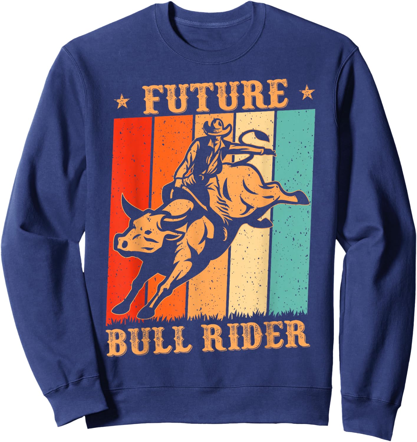 Future Bull Rider Kids Costume Rodeo Cowboy Bull Riding Boys Sweatshirt - Sweatshirt | Navy