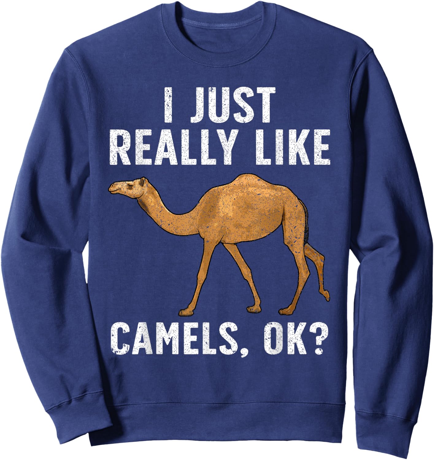 Cool Camel Women Dromedary Camels Animal Lovers Sweatshirt - Sweatshirt | Navy
