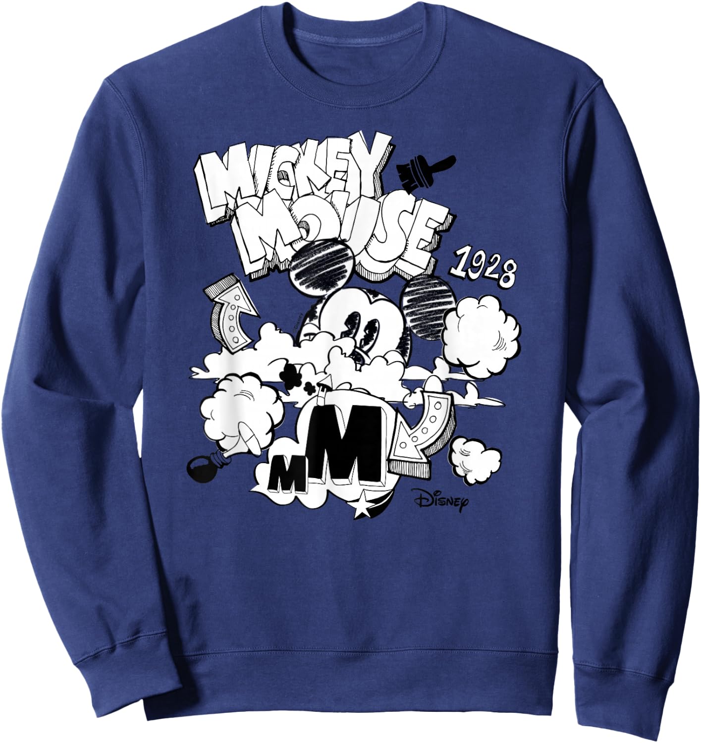 Mickey - Mickey Mouse Doodle Sweatshirt - Sweatshirt | Navy