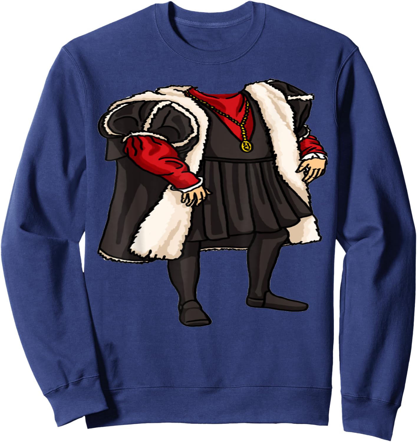 King Medieval Henry VIII Tudor Costume Sweatshirt - Sweatshirt | Navy