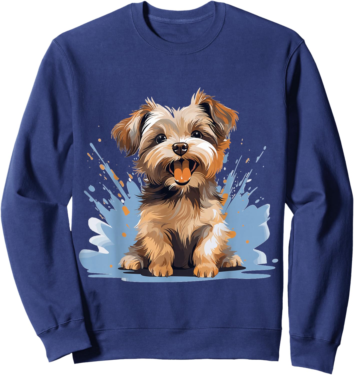 Morkie Dog Breed Pet Cute Graphic Sweatshirt - Sweatshirt | Navy