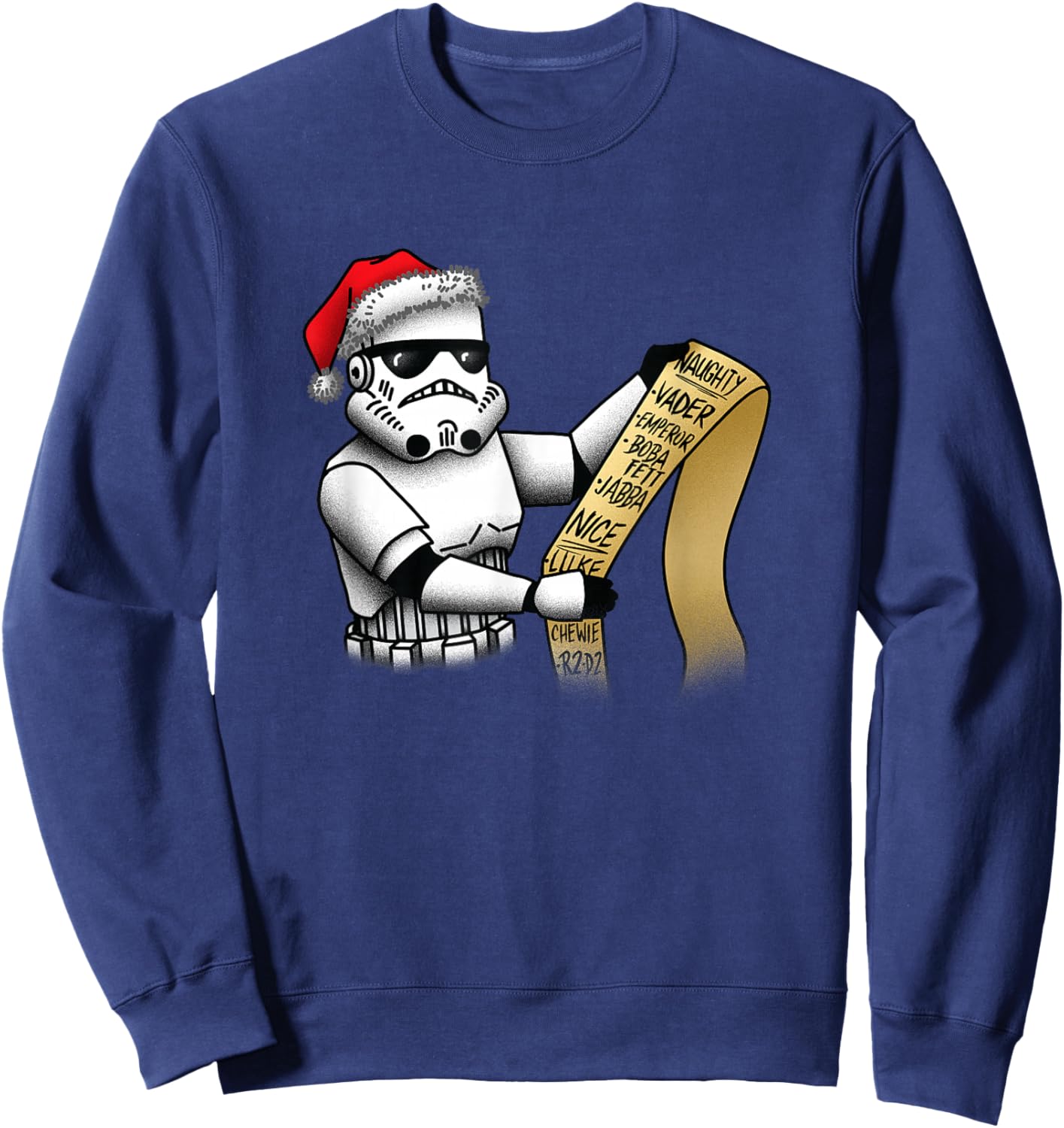 Star Wars Christmas Stormtrooper Naughty & Nice List Sweatshirt - Sweatshirt | Navy