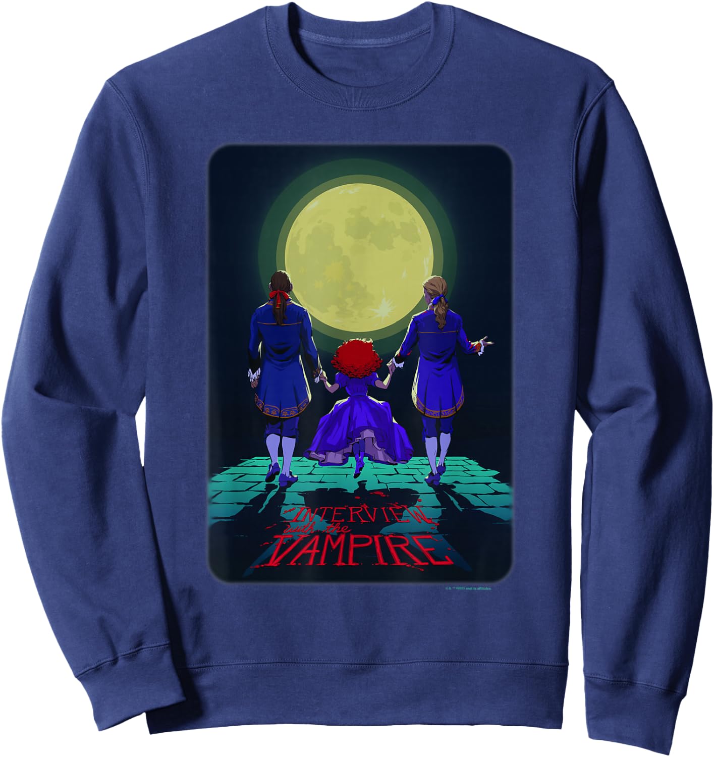 WB100 Interview with The Vampire Louis, Lestat, & Claudia Sweatshirt - Sweatshirt | Navy