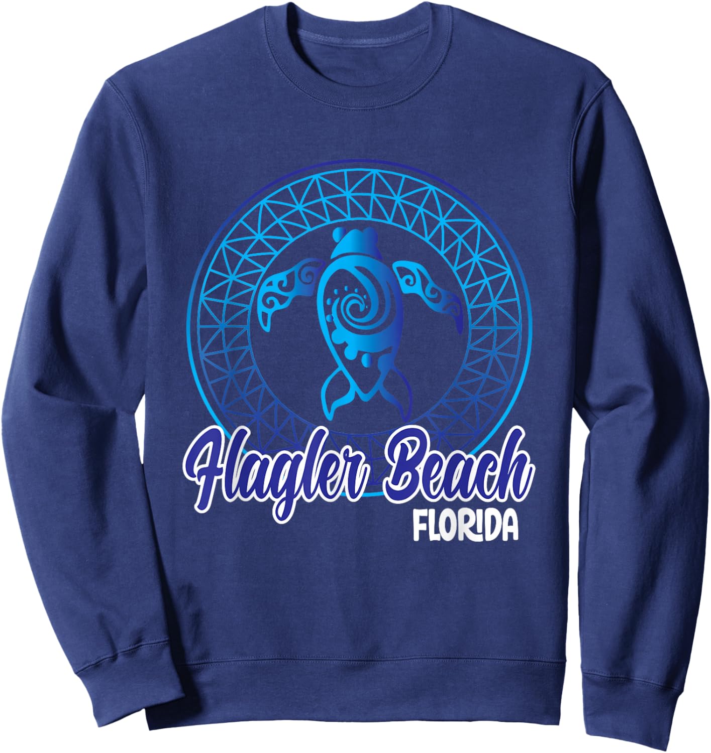 Flagler Beach Florida Souvenirs Save Sea Turtles Tribal Sweatshirt - Sweatshirt | Navy