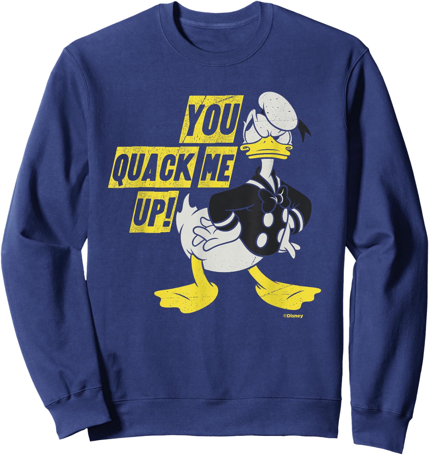 Disney Donald Duck You Quack Me Up Vintage Classics Sweatshirt - Sweatshirt | Navy
