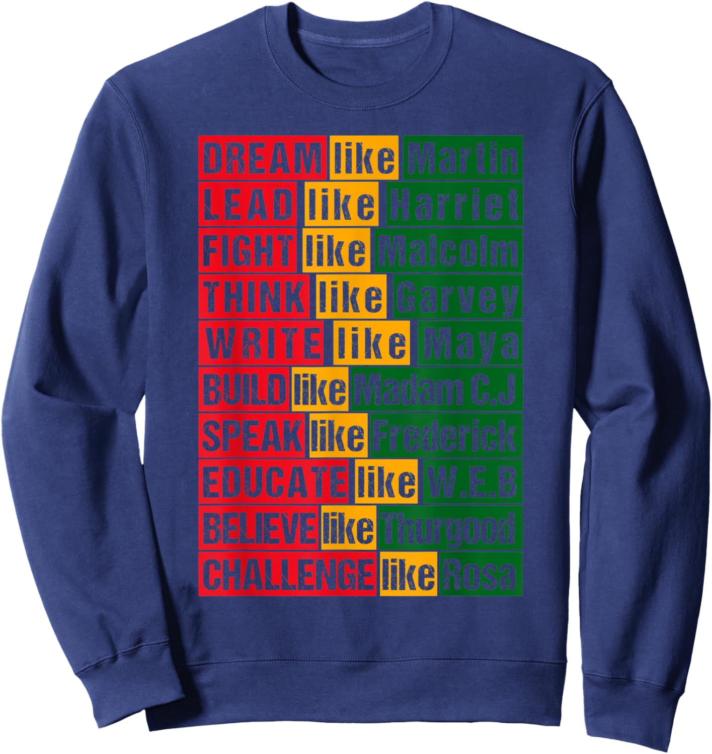 Black History Month African American Sweatshirt - Sweatshirt | Navy