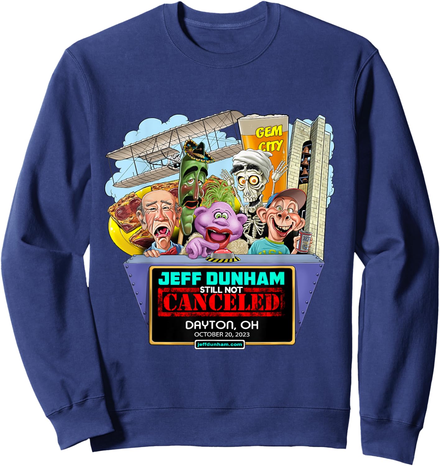 Jeff Dunham Dayton, OH (2023) Sweatshirt - Sweatshirt | Navy