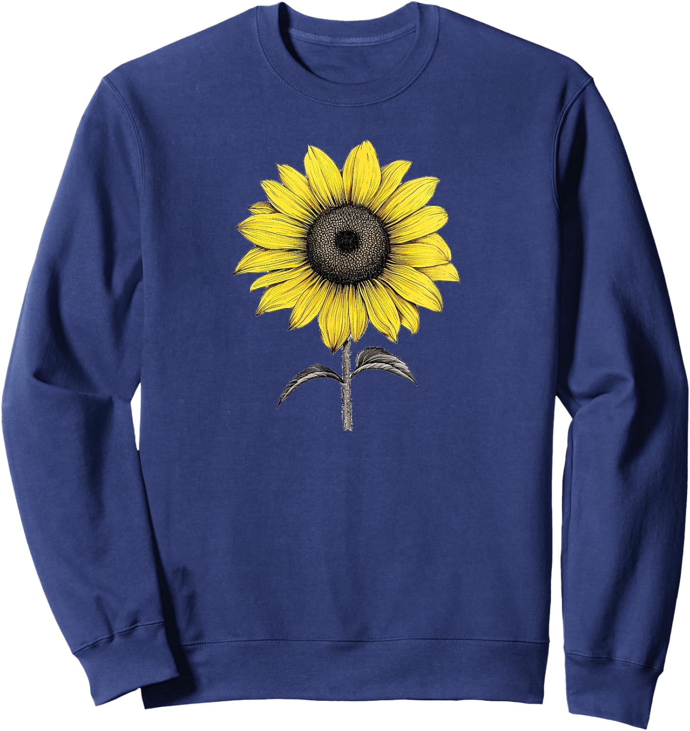 Sunflower, Minimal, Color, Love, Funny, Flower, Fashion Sweatshirt - Sweatshirt | Navy
