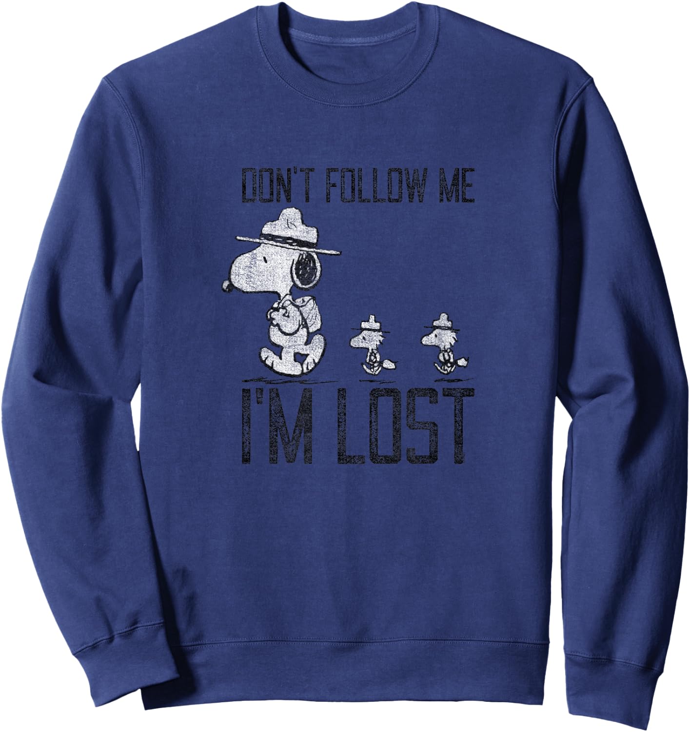 Peanuts - Snoopy Don't Follow Me Im Lost Sweatshirt - Sweatshirt | Navy