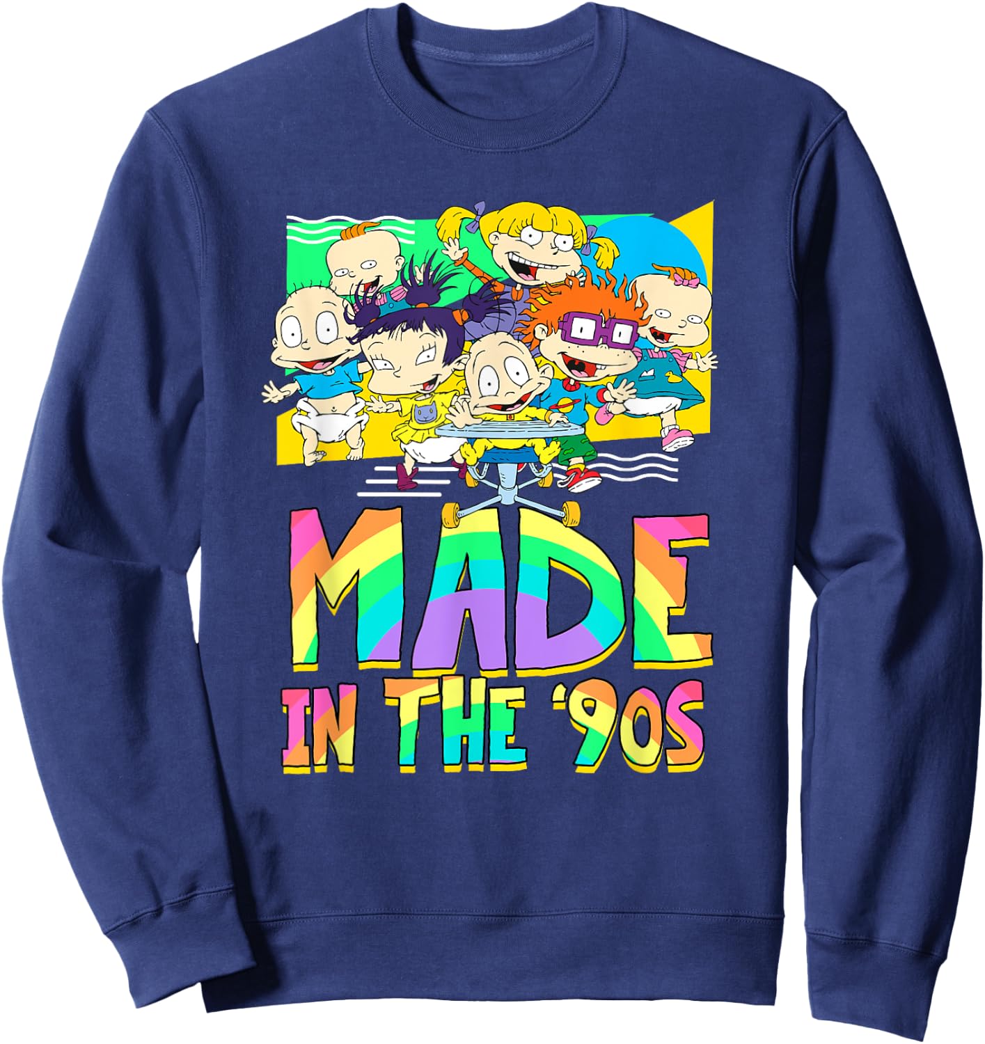 Mademark x Rugrats - Made in the 90s - Rainbow Gradient Sweatshirt - Sweatshirt | Navy