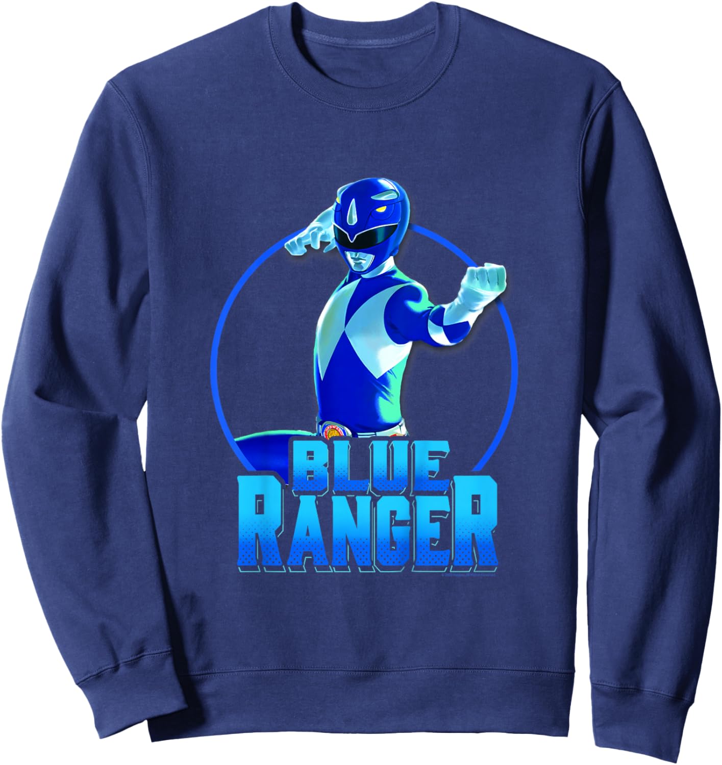 Kids Power Rangers Blue Ranger Power Pose Shot Sweatshirt - Sweatshirt | Navy