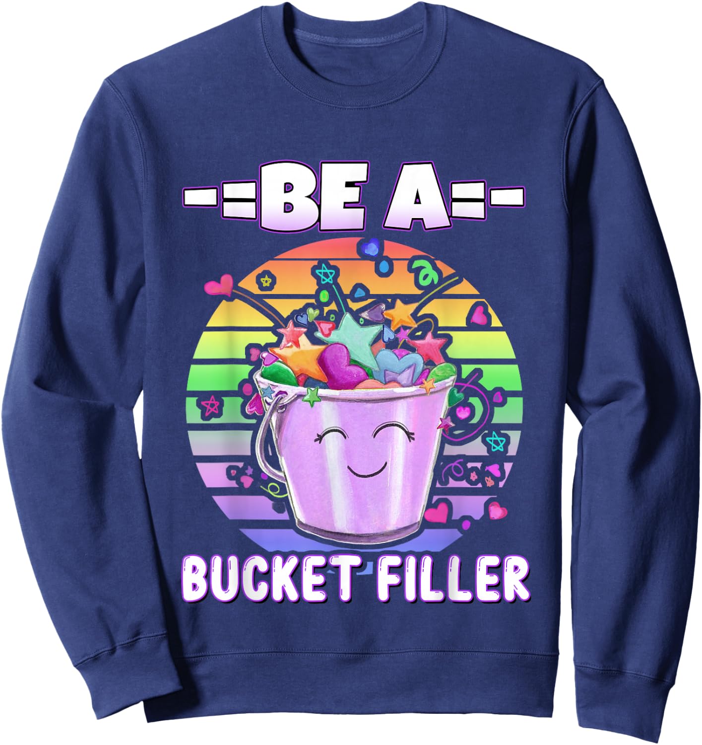 Be a Bucket Filler Colourful Sunset Sweatshirt - Sweatshirt | Navy