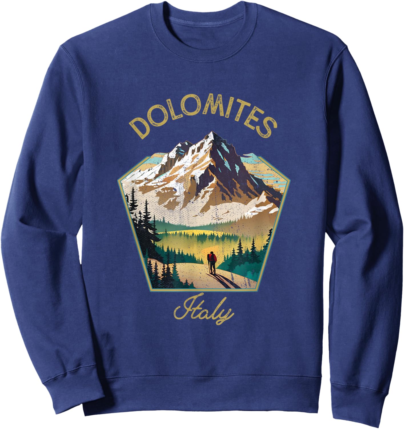 Dolomites Retro Clothing - Dolomites Souvenir Sweatshirt - Sweatshirt | Navy