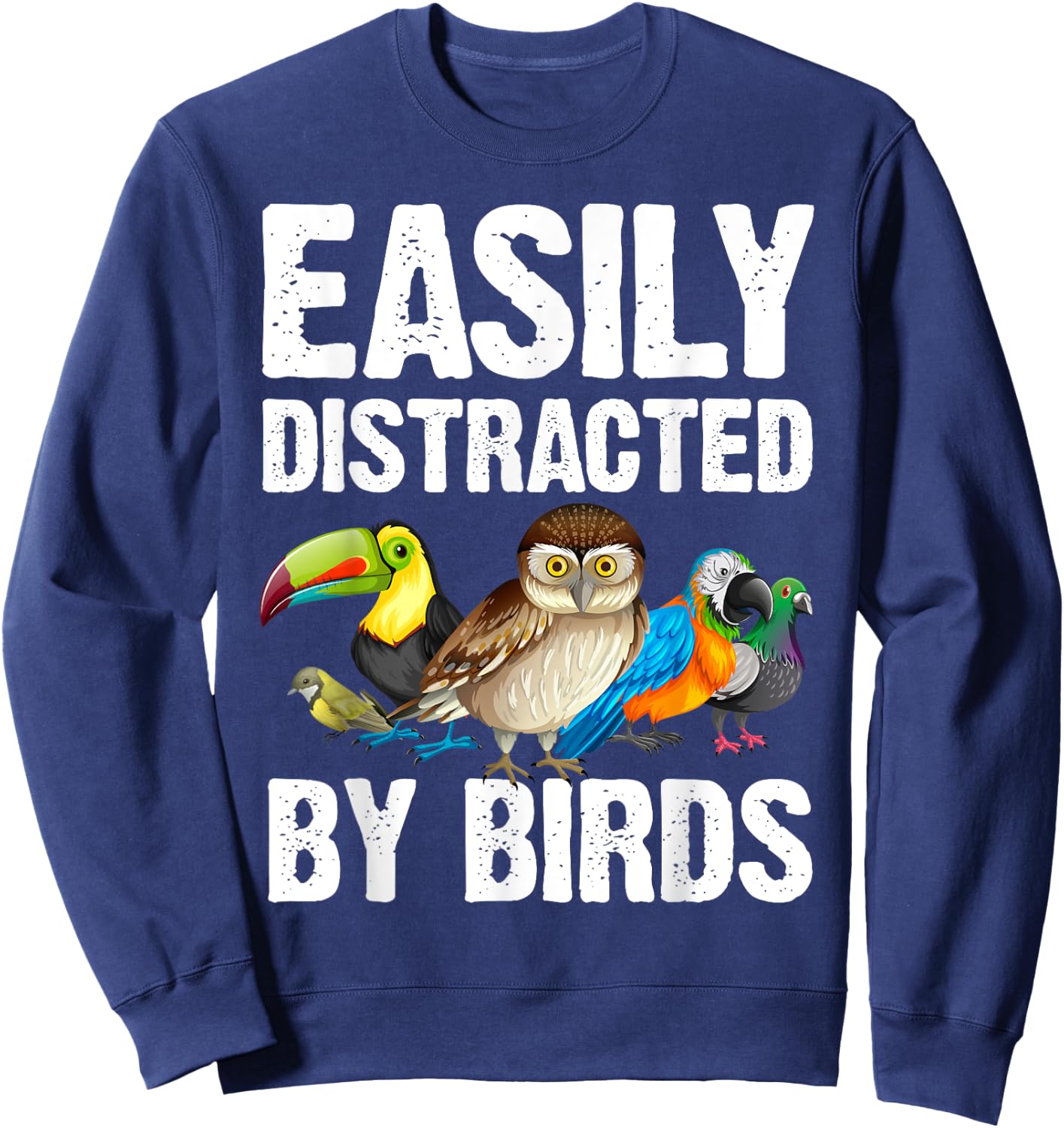 Funny Bird Lover Art Women Ornithology Bird Watcher Sweatshirt - Sweatshirt | Navy