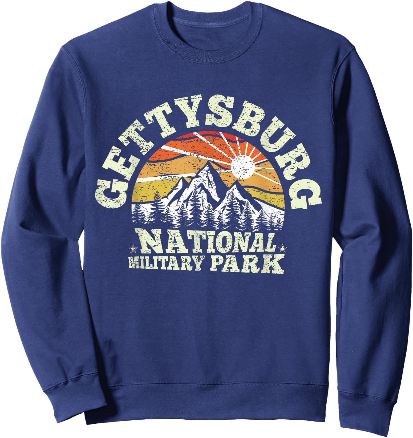 Retro US Baltimore 1895 Gettysburg National Military Park Sweatshirt - Sweatshirt | Navy