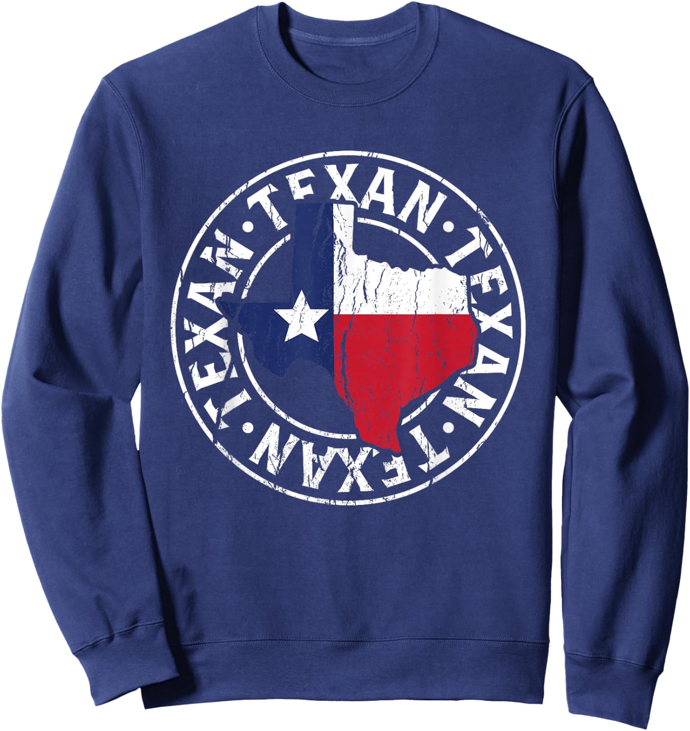 Texaner Proud Texas Texan Sayings Sweatshirt - Sweatshirt | Navy