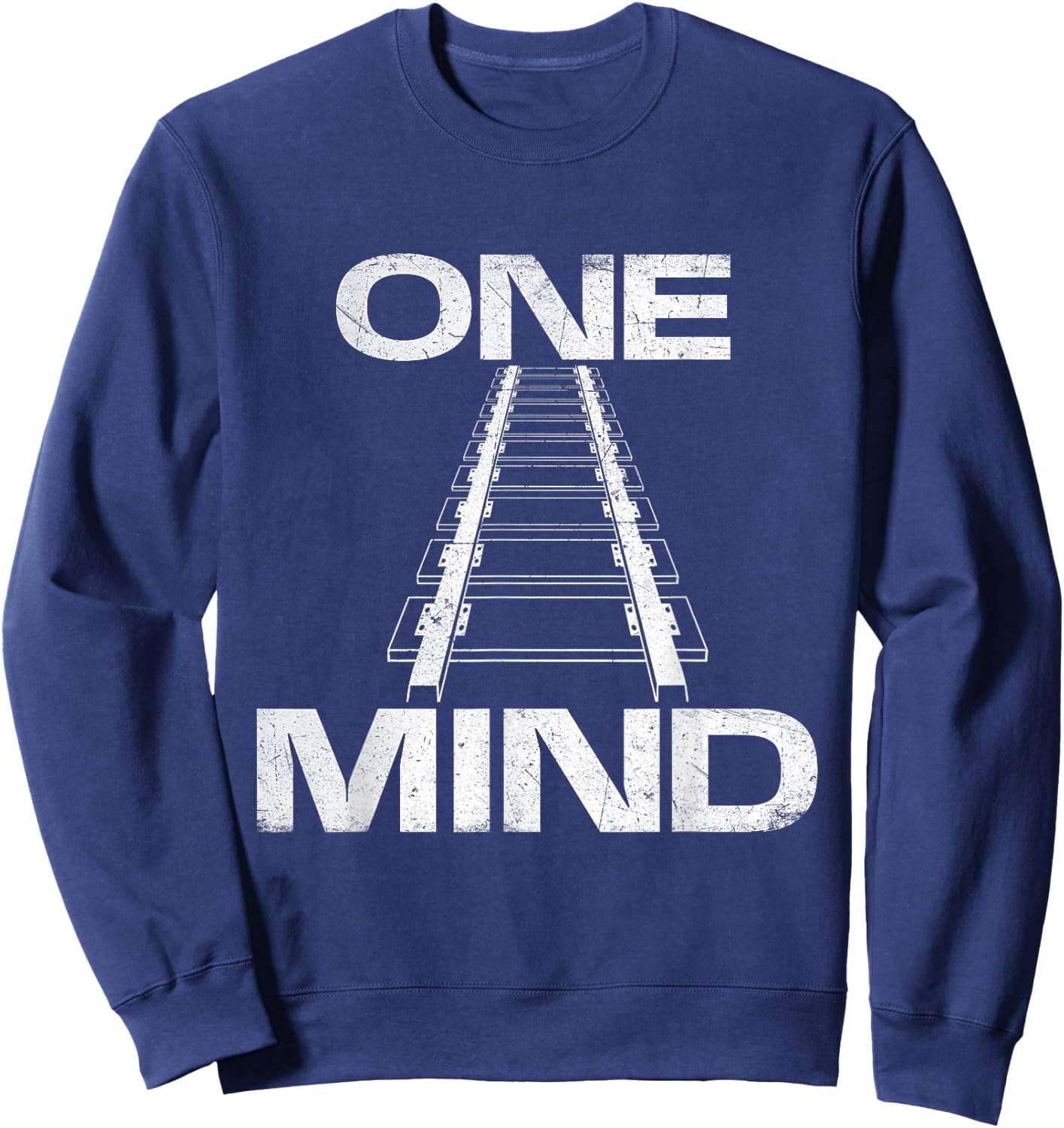 One Track Mind - Train Lover Railway Railroad Sweatshirt - Sweatshirt | Navy